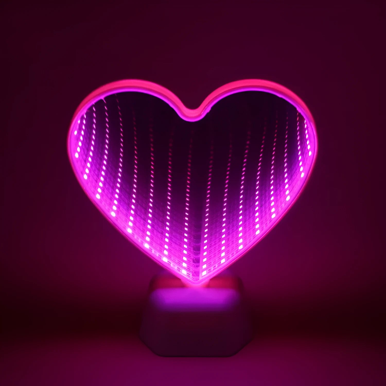 LED double-sided love tunnel light with plastic housing and USB power connection
