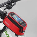 ROSWHEEL PVC bicycle frame bag for iPhone mobile phone storage in black, blue or red colours