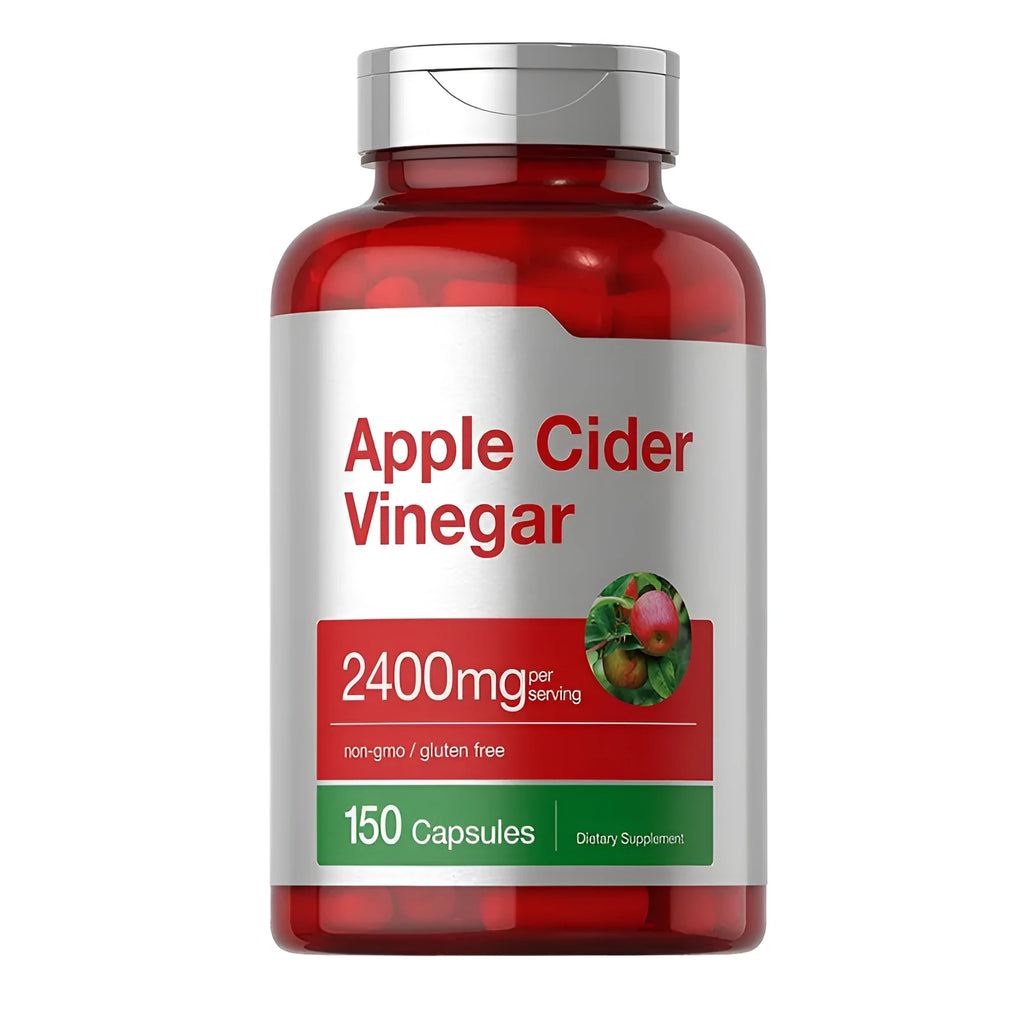 Bottle of apple cider vinegar capsules containing 150 tablets.