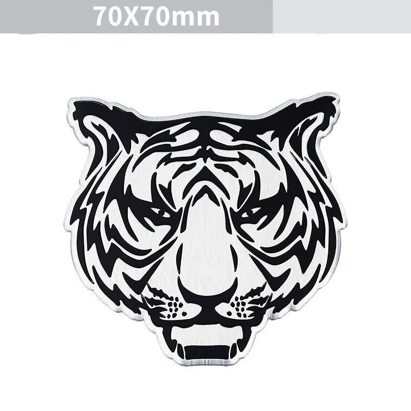 Aluminium car body sticker with animal motif for vehicle customisation