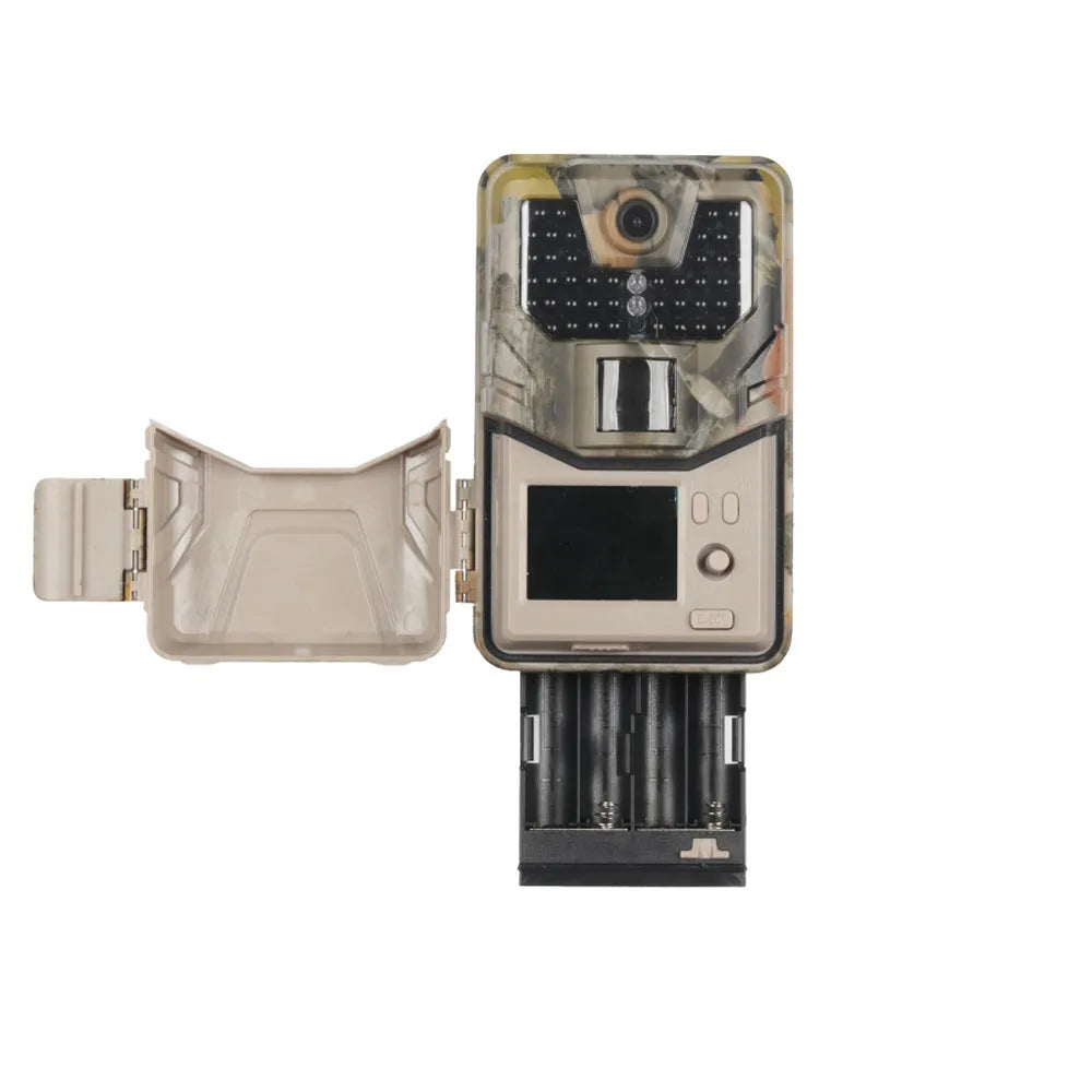 Camouflage outdoor Bluetooth hunting camera with 30MP and 42 infrared LEDs for night vision