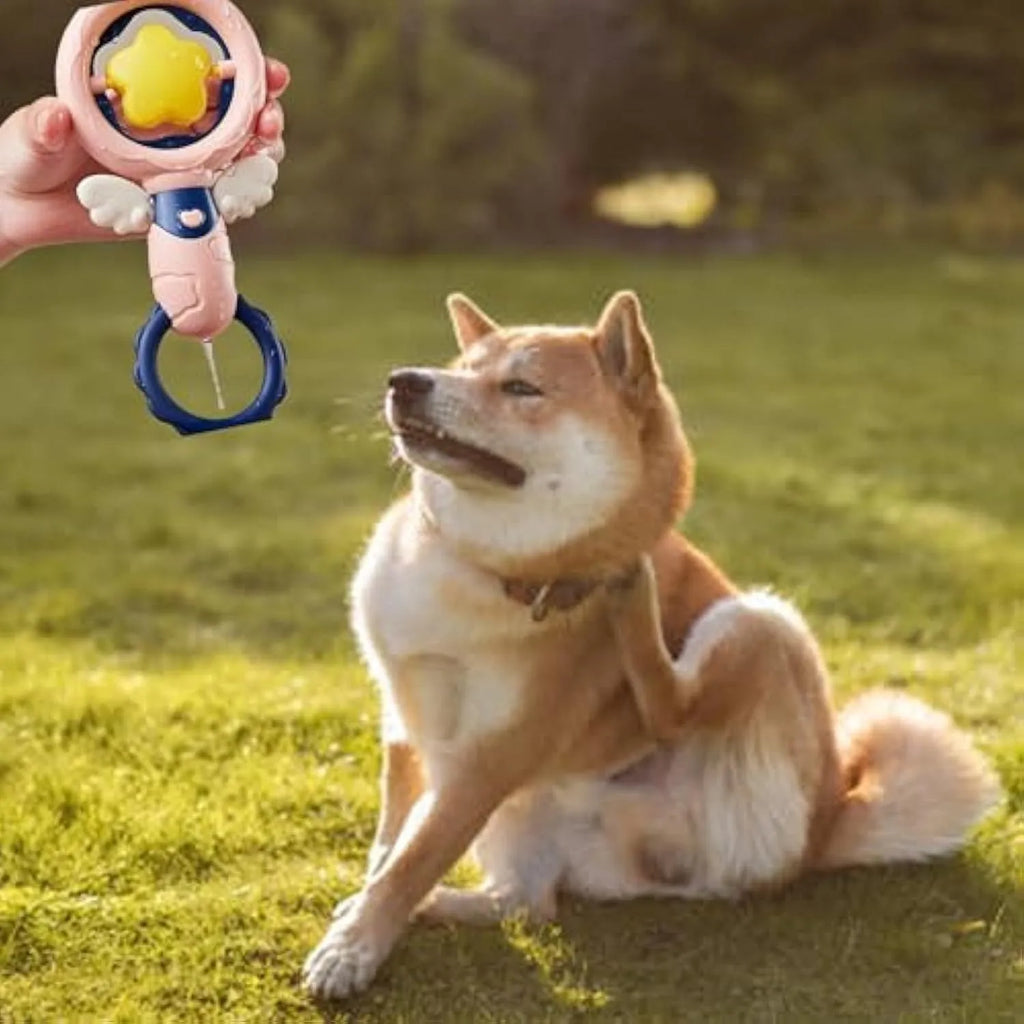 Pink interactive dog toy set for large breeds with squeaky and dental toys on a light background