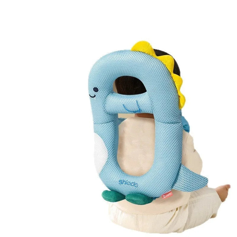 Baby cartoon anti-collision pillow with EPS expandable polystyrene particles, little dinosaur style, for toddler fall protection