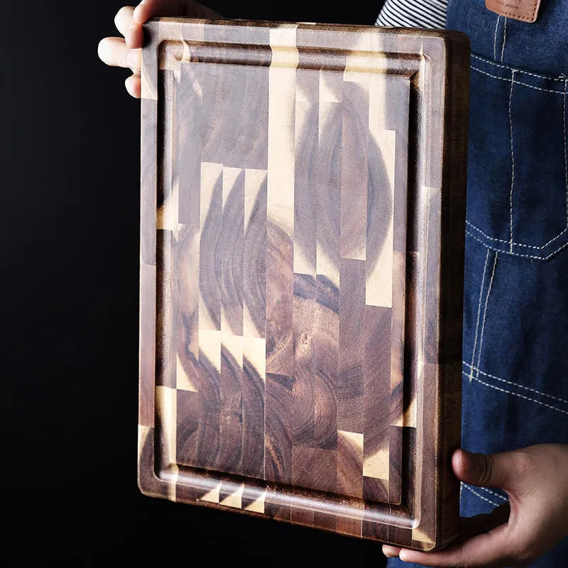 Kitchen household parquet solid wood cutting board in brown made from imported acacia wood with 3cm thickness