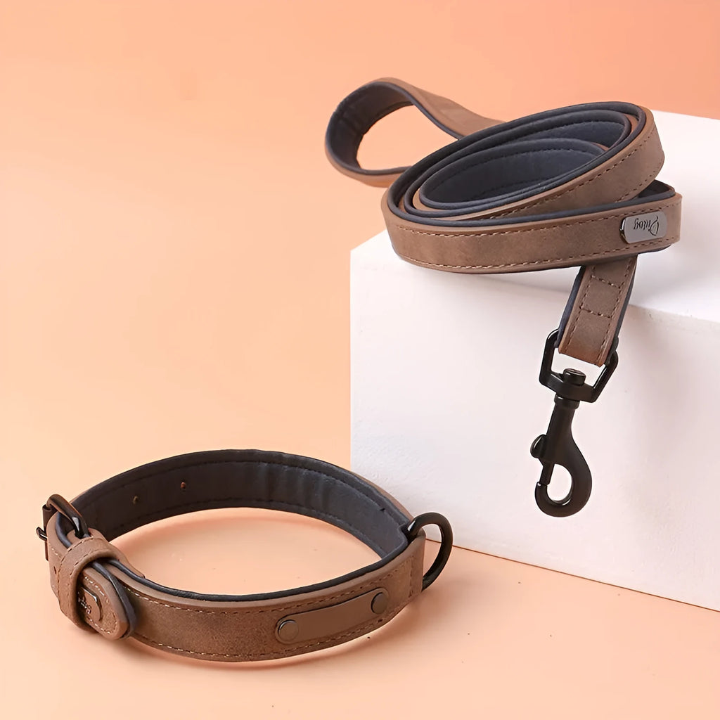 Simple and portable adjustable dog collar in purple with double-layer thickening and anti loss design
