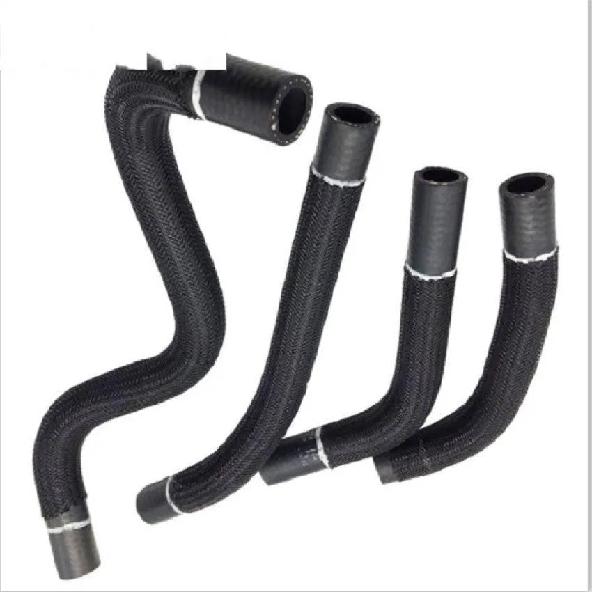Black self-winding polyester mesh sleeve for protecting automotive wires and cables, shown in a 1 metre length.