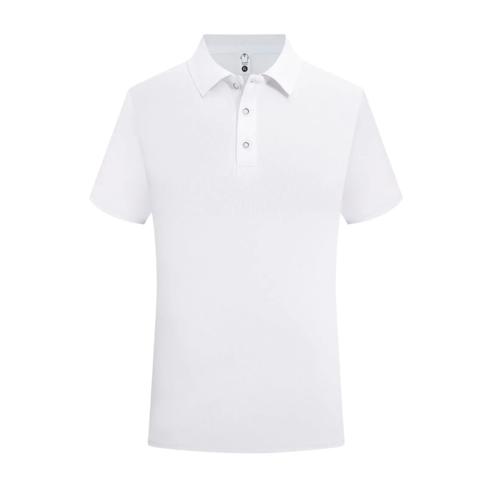 Short-sleeved cotton work shirt in straight cut design for advertising embroidery