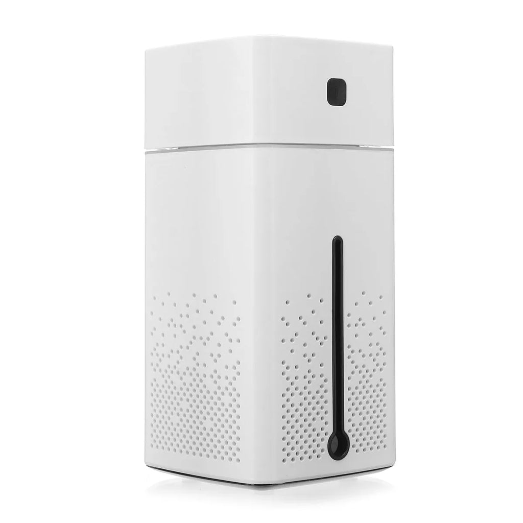 Black or white desktop humidifier measuring 103mm wide by 218mm tall with 1000ml capacity