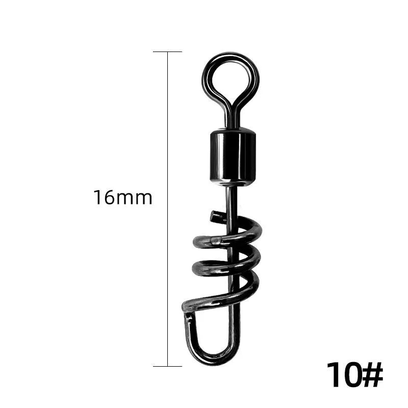 Stainless steel 8-shaped fishing swivel connector for attaching tackle and preventing line twist