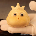 Solid bamboo carving of a Crown Princess Toad hand ornament in cute style.