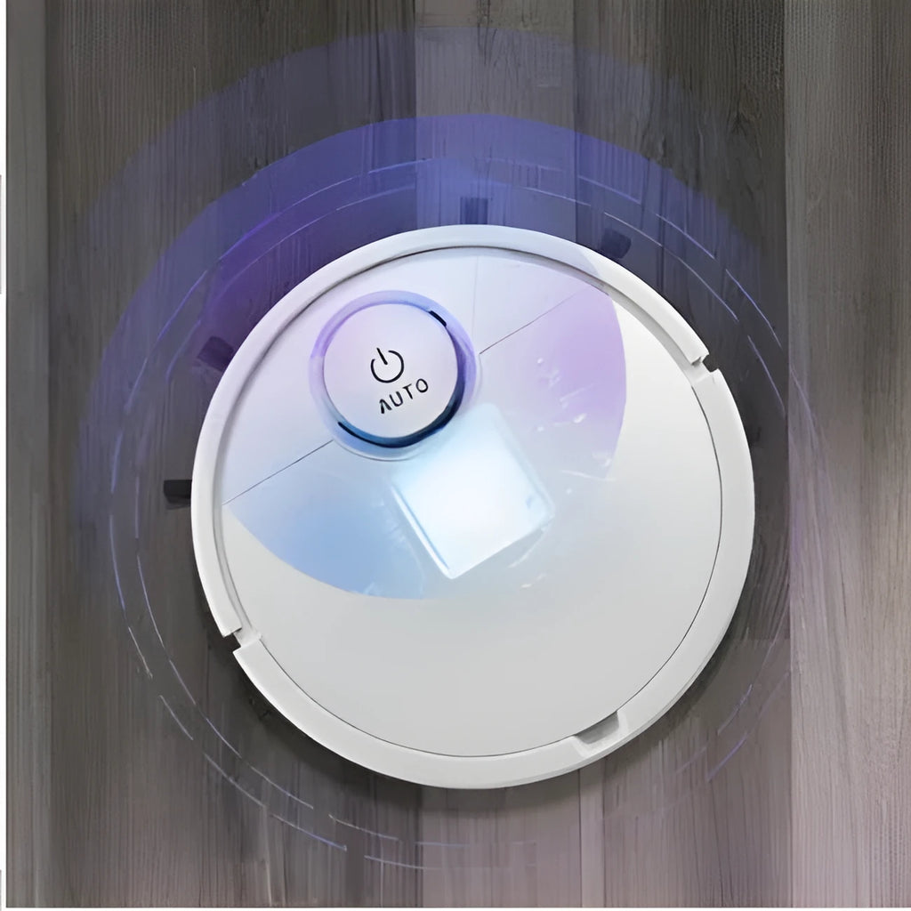 Automatic sweeping robot cleaner with compact 28cm square design and built-in 3000mAh battery