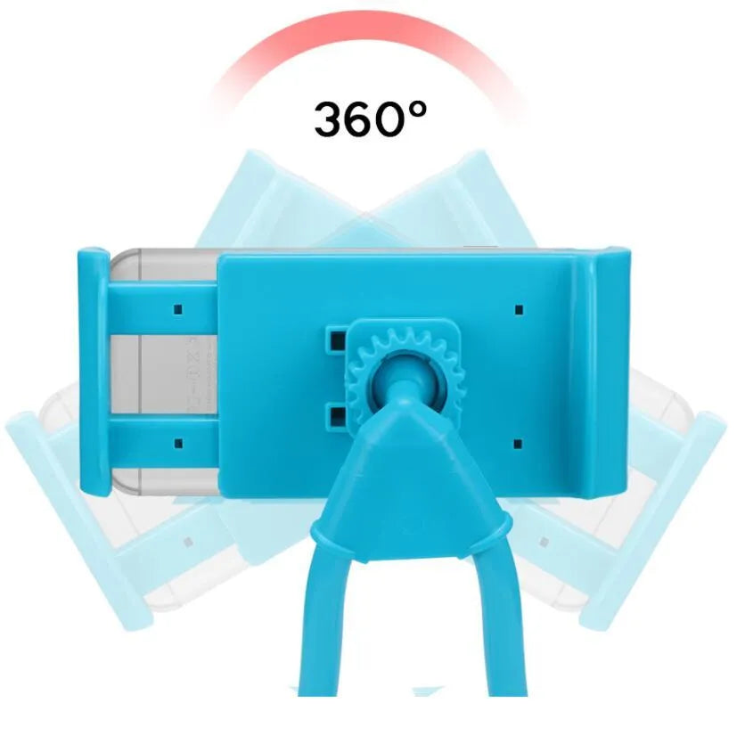 Universal 360-degree rotatable phone holder with foam padding for smartphone protection