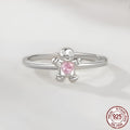 Original Christmas S925 sterling silver stud earrings and ring set in gift box