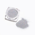 Container of silver nail rainbow powder laser mirror powder for chrome effect manicure