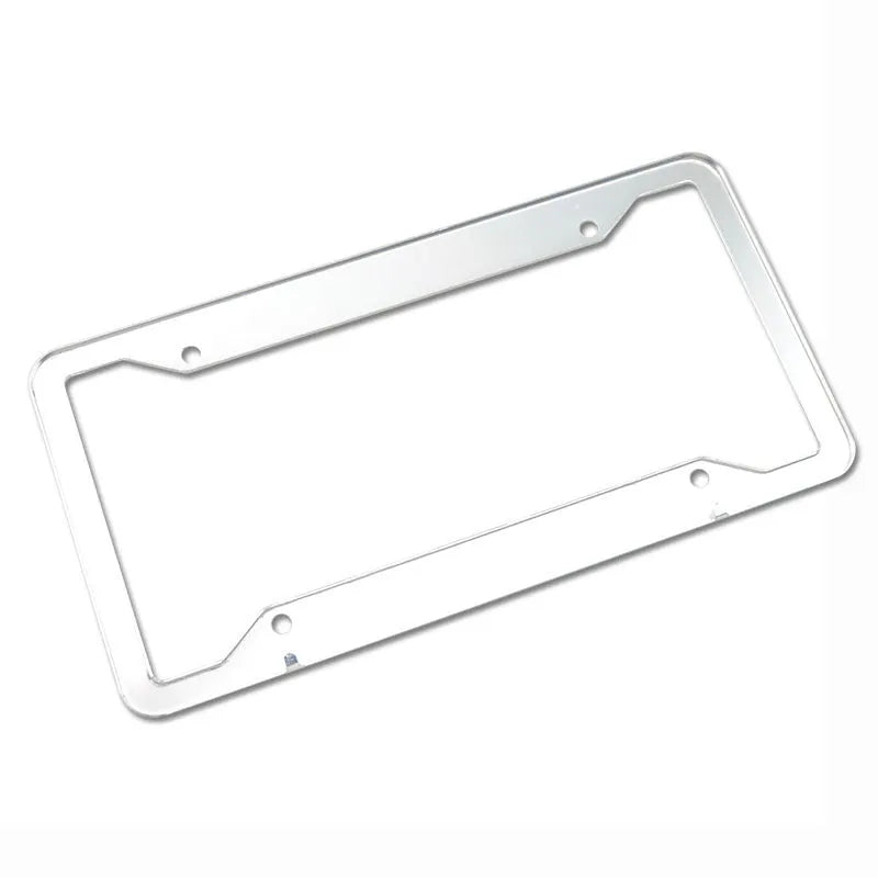 Aluminium alloy stainless steel licence plate frame in black, grey, silver, and steel finishes