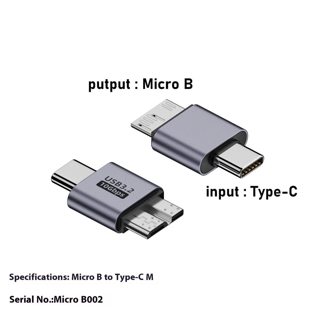 USB AM to Micro-B adapter with four different interface connectors for legacy device connectivity