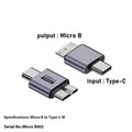 USB AM to Micro-B adapter with four different interface connectors for legacy device connectivity