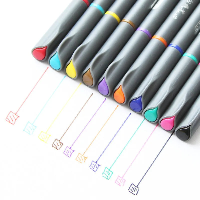 Ten 0.38mm technical drawing pens with syringe nibs for architecture and design professionals
