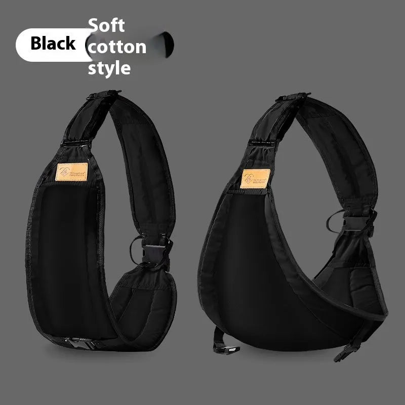 Baby waist stool carrier in grey colour showing adjustable design for infant support