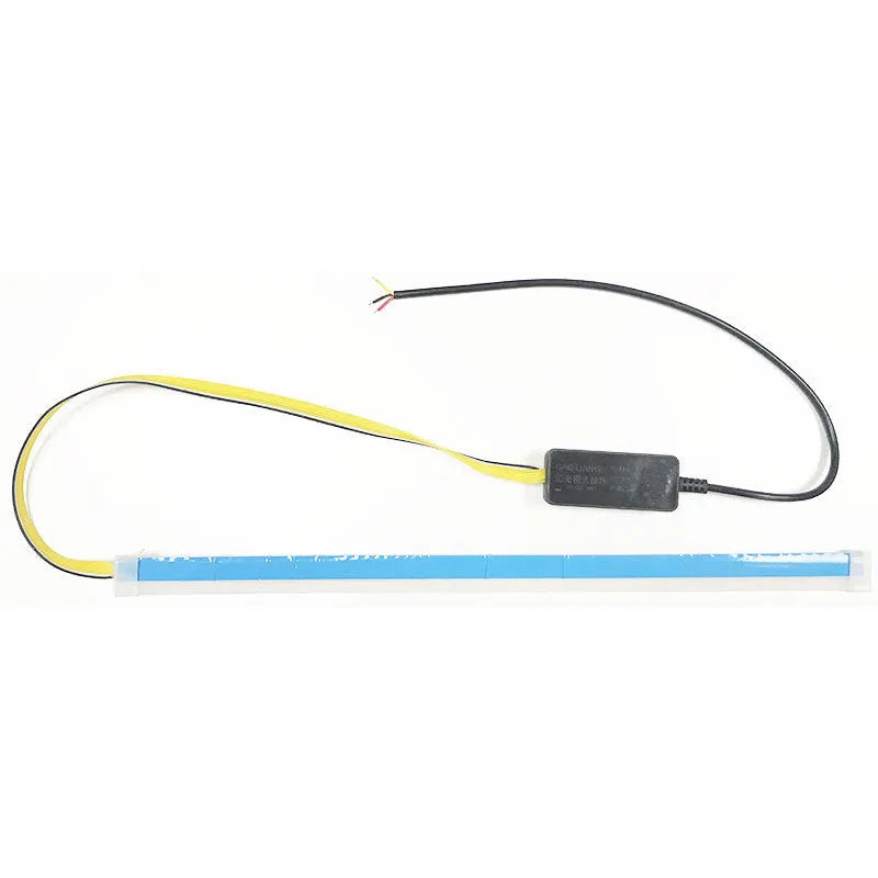 Waterproof silicone LED strip for car daytime running lights and flowing turn signals in multiple colours.