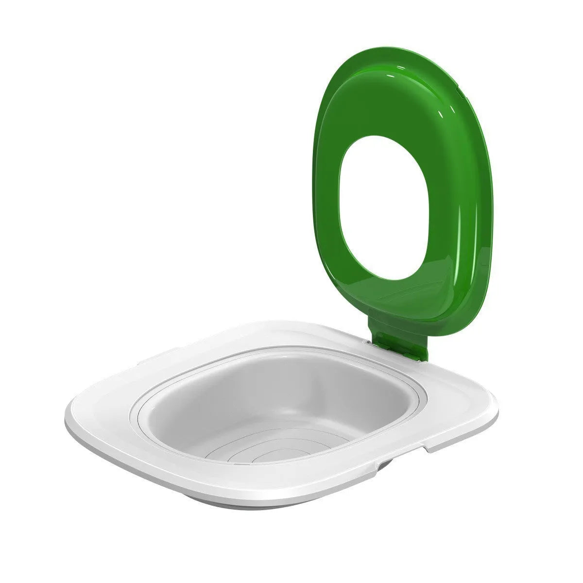 Fifth generation cat toilet trainer with 60cm round ABS plastic base in blue colour