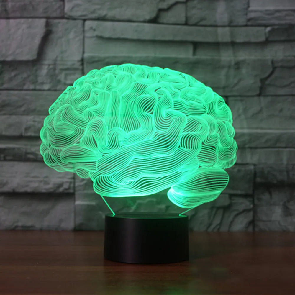 3D acrylic illusion desk lamp with LED lighting and remote control on ABS base