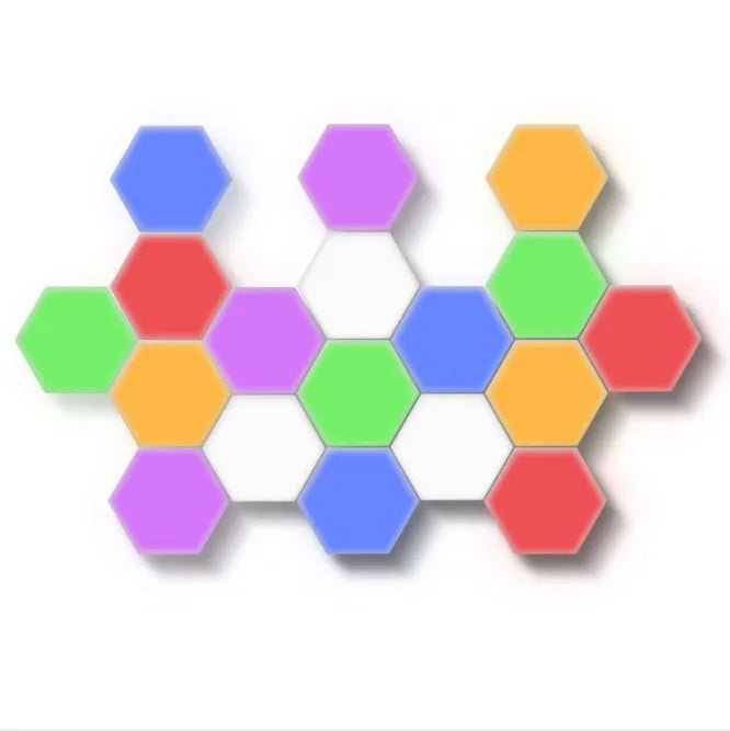 Helios modular honeycomb touch wall lamp with ABS shade and LED lighting