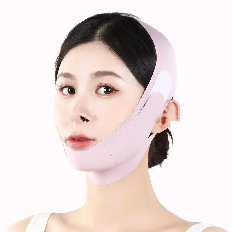 Small V face shaping mask in light breathable fabric with lifting bandage design