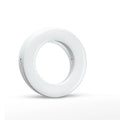 Compact black LED ring light for mobile phone photography with USB charging cable