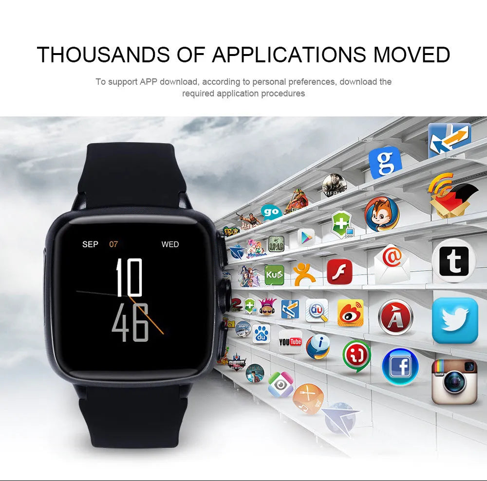 Smart watch with 1.54 inch HD touch screen display on wrist
