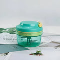 Home baby food machine hand pulled garlic grinder 300ml green with stainless steel blade