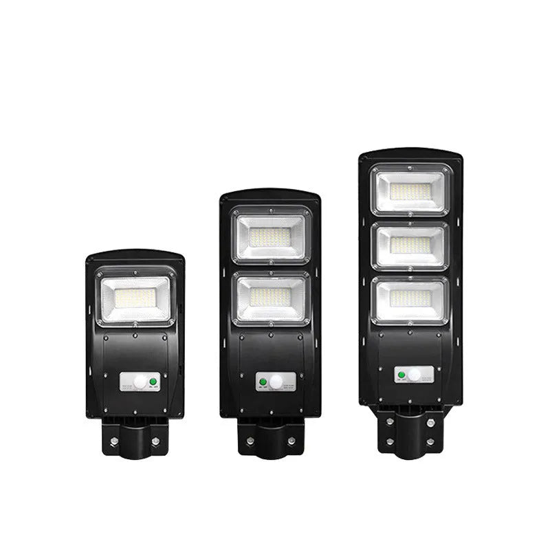 Integrated solar street light unit with LED illumination for outdoor pathway and garden lighting