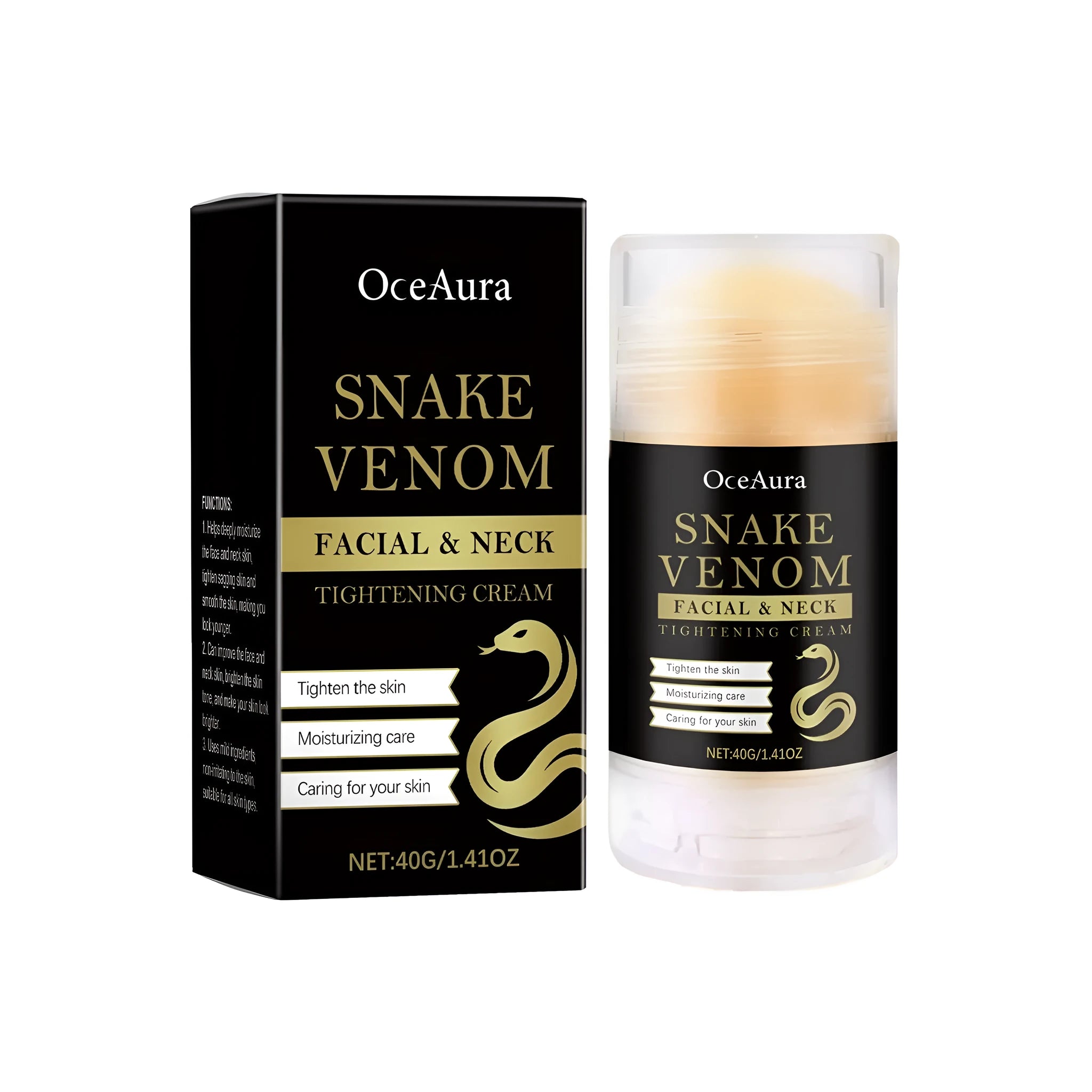 40g nursing stick of tightening cream with synthetic snake venom-like peptide and vitamin C E antioxidants