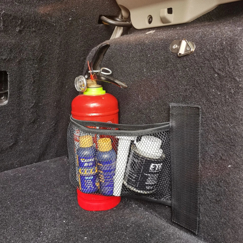 Elastic polyester car boot storage organiser net in 20x35cm and 20x45cm sizes
