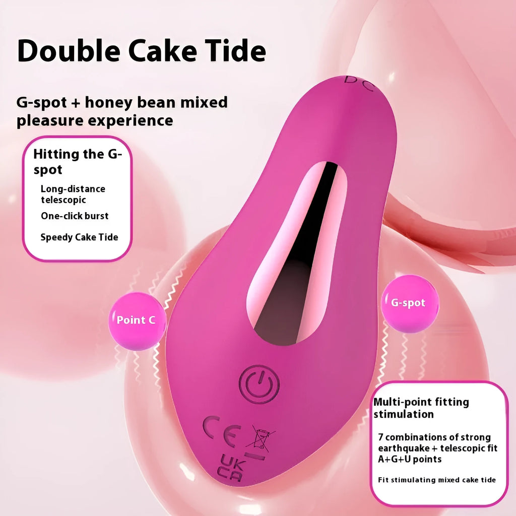 Rose red wearable butterfly female massager with APP remote control functionality