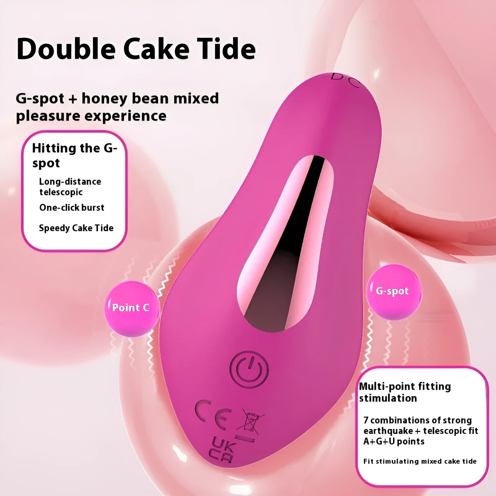 Rose red wearable butterfly female massager with APP remote control functionality