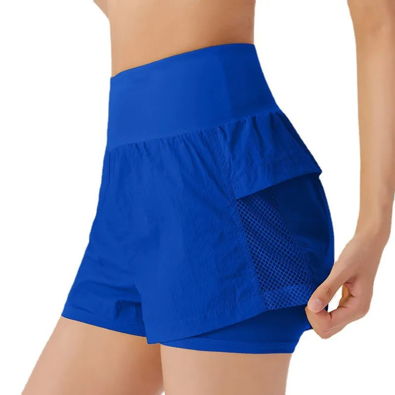 Women's cotton blend quick-drying sports shorts in loose fit available in five colours