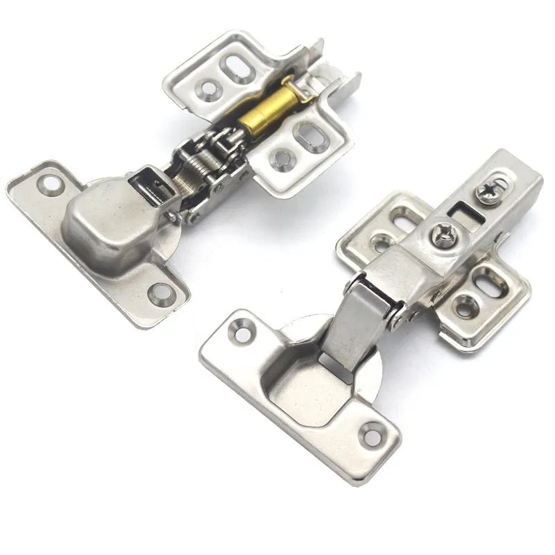 Hydraulic damping hinge for cabinets with nickel-plated finish and cold rolled steel construction