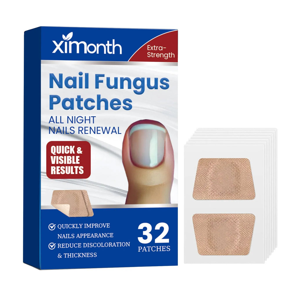 Box of 32 nail care adhesive bandage patches for nail repair