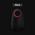 Black household silent mosquito killer with UV LED light, USB cable, and ABS body
