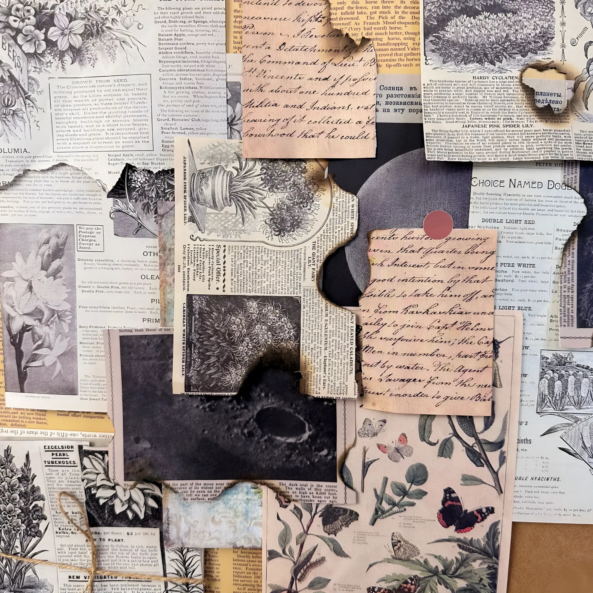 30 pieces of retro-style printed diary newspaper decoration scrapbook paper in assorted colour themes
