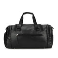 Large black travel shoe bag with separate storage compartment measuring 52cm x 19cm x 27cm