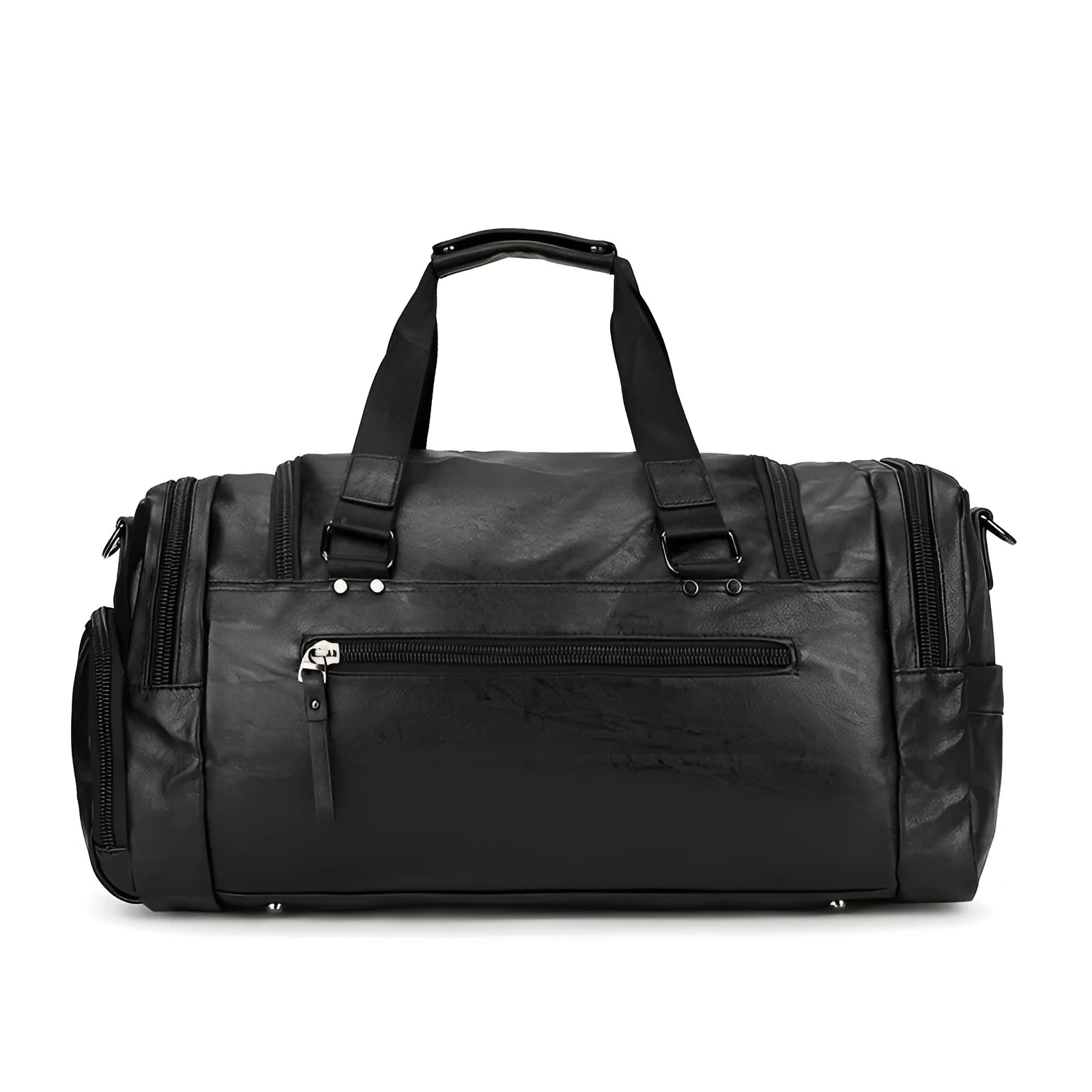 Large black travel shoe bag with separate storage compartment measuring 52cm x 19cm x 27cm
