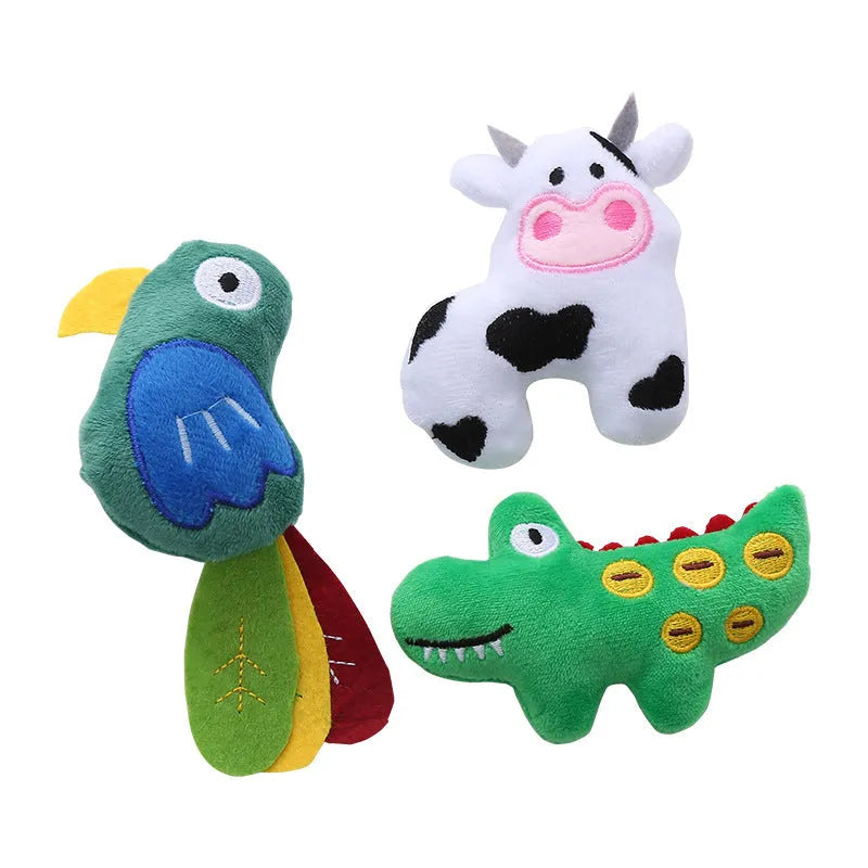 Parrot-shaped plush cat toy with catnip filling for interactive feline play