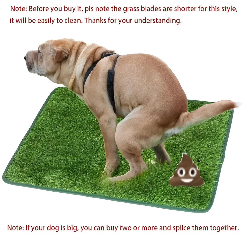 Artificial grass dog and cat toilet training mat in three size options for indoor use