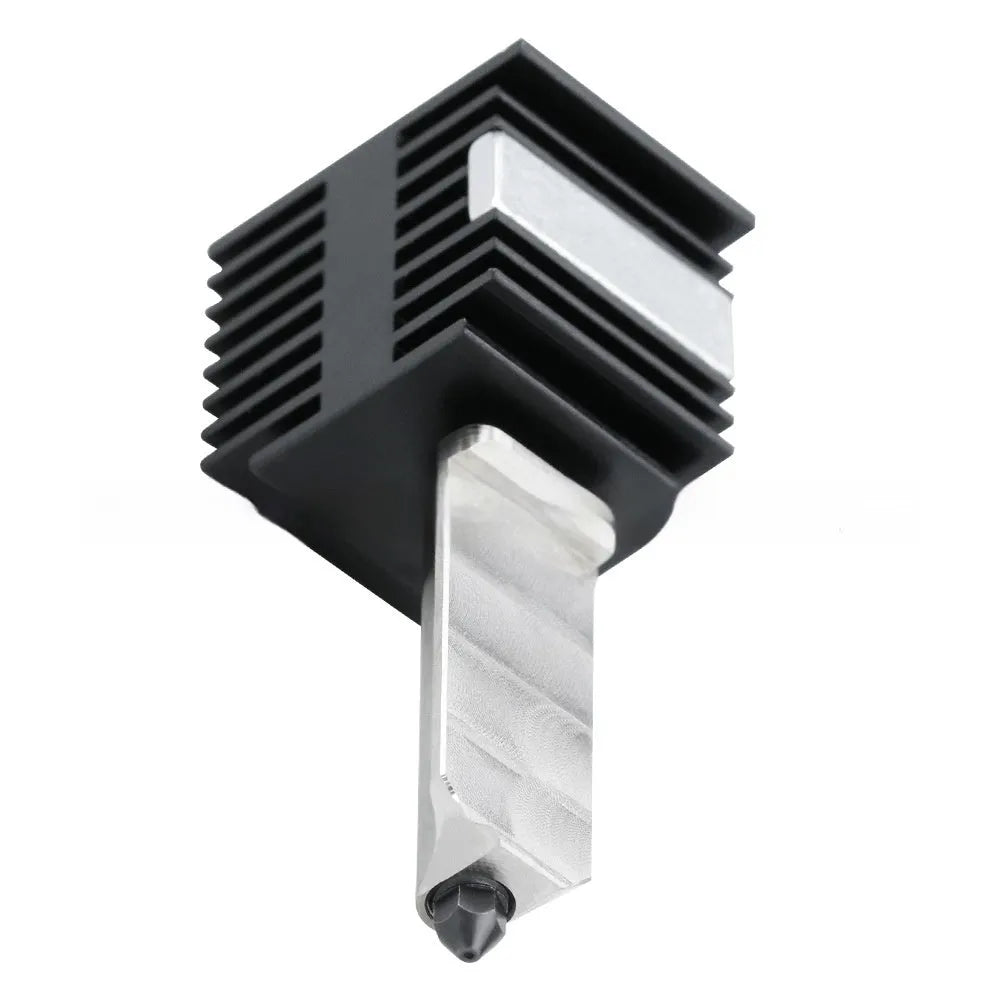 Hardened steel hot end assembly for A1 A1 Mini 3D printer with interchangeable nozzles and black silicone sleeve