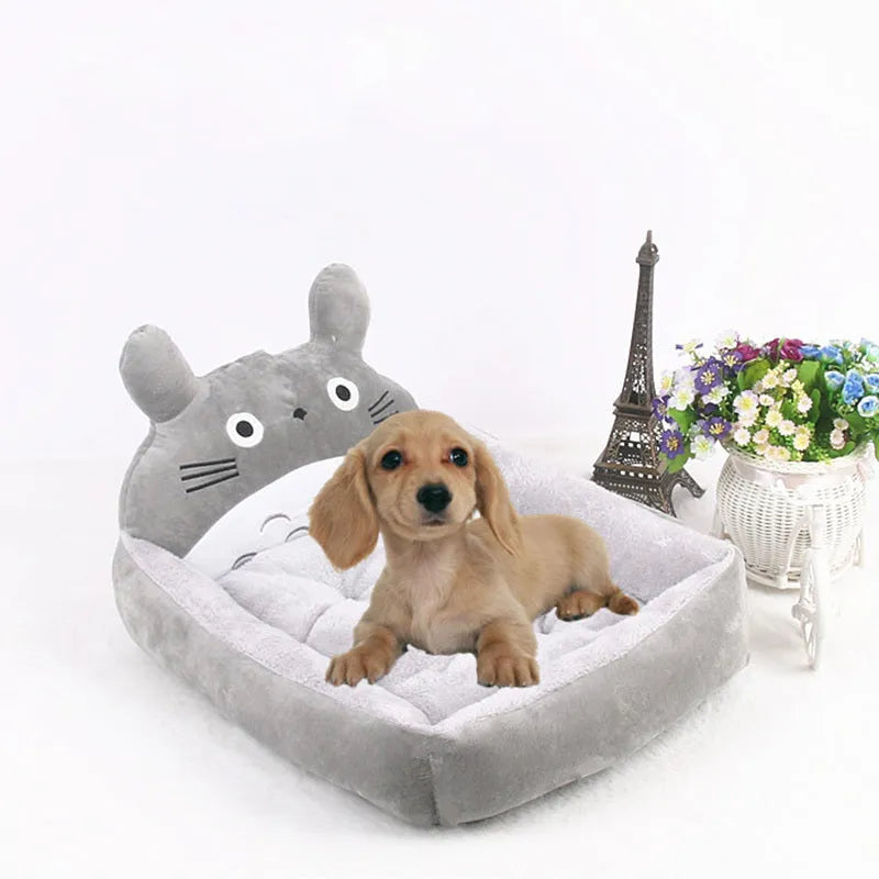 Cartoon-style washable pet bed sofa for small dogs and cats in multiple colours