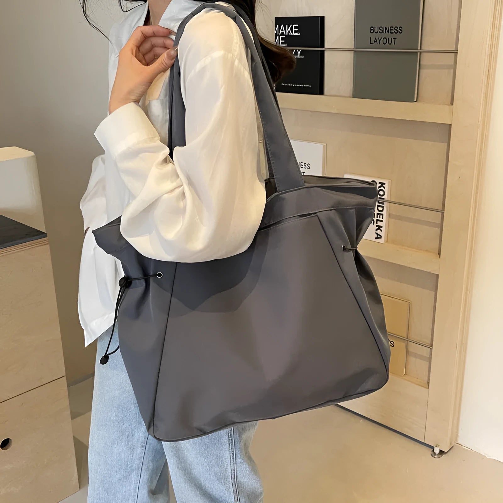 Soft folding Oxford cloth commuter tote bag in street style colours