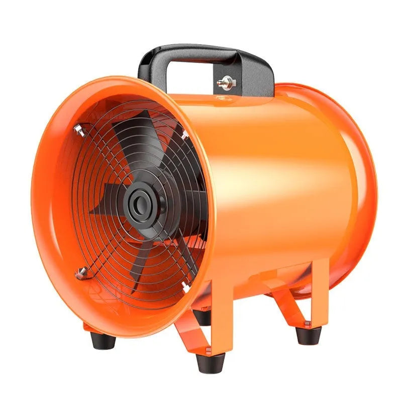 Portable axial flow fan with titanium steel blades for industrial dust removal and ventilation