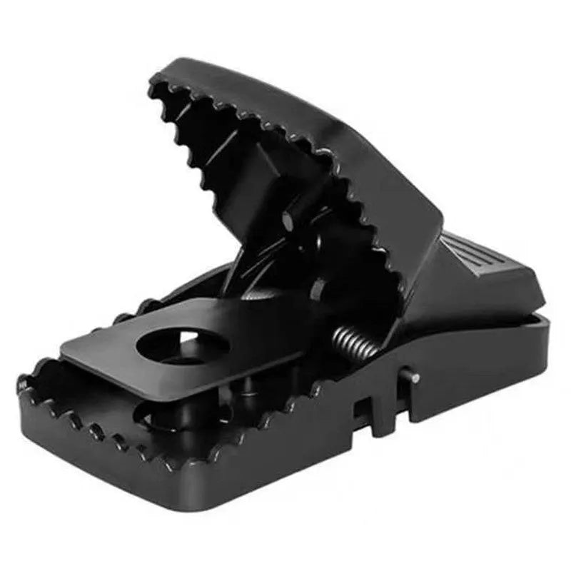 Automatic mouse cage trap in metal and plastic, shown in small, medium, and large sizes for indoor use.